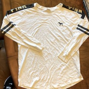 Victoria secret long sleeve shirt white merle and black